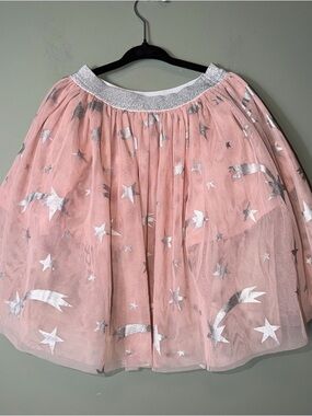 Stella McCartney Kids Girls Pink and Silver Star
Tuille Skirt Size 6
